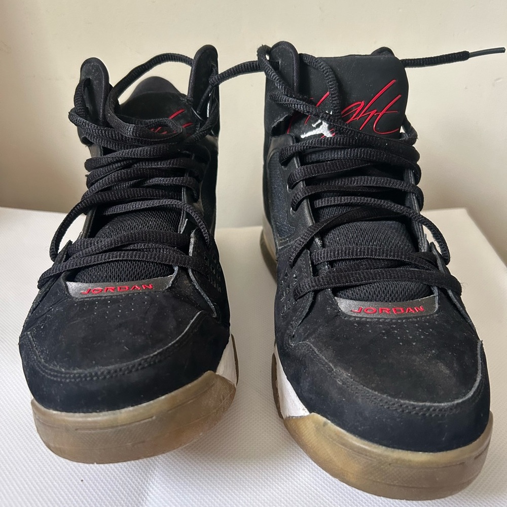 Jordan Flight 23 Black and Red High-Top Sneakers 9.5